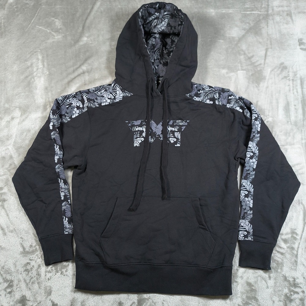 PXG Hoodie Mens Medium Black Floral Print‎ Golf Pullover Hawaiian Sweatshirt
